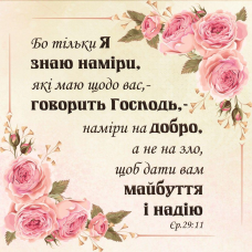 Бо тільки Я знаю наміри /магніт 9х9/